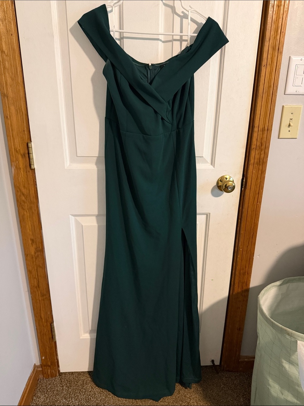 Lulu's Deep Teal Off-Shoulder Maxi Dress